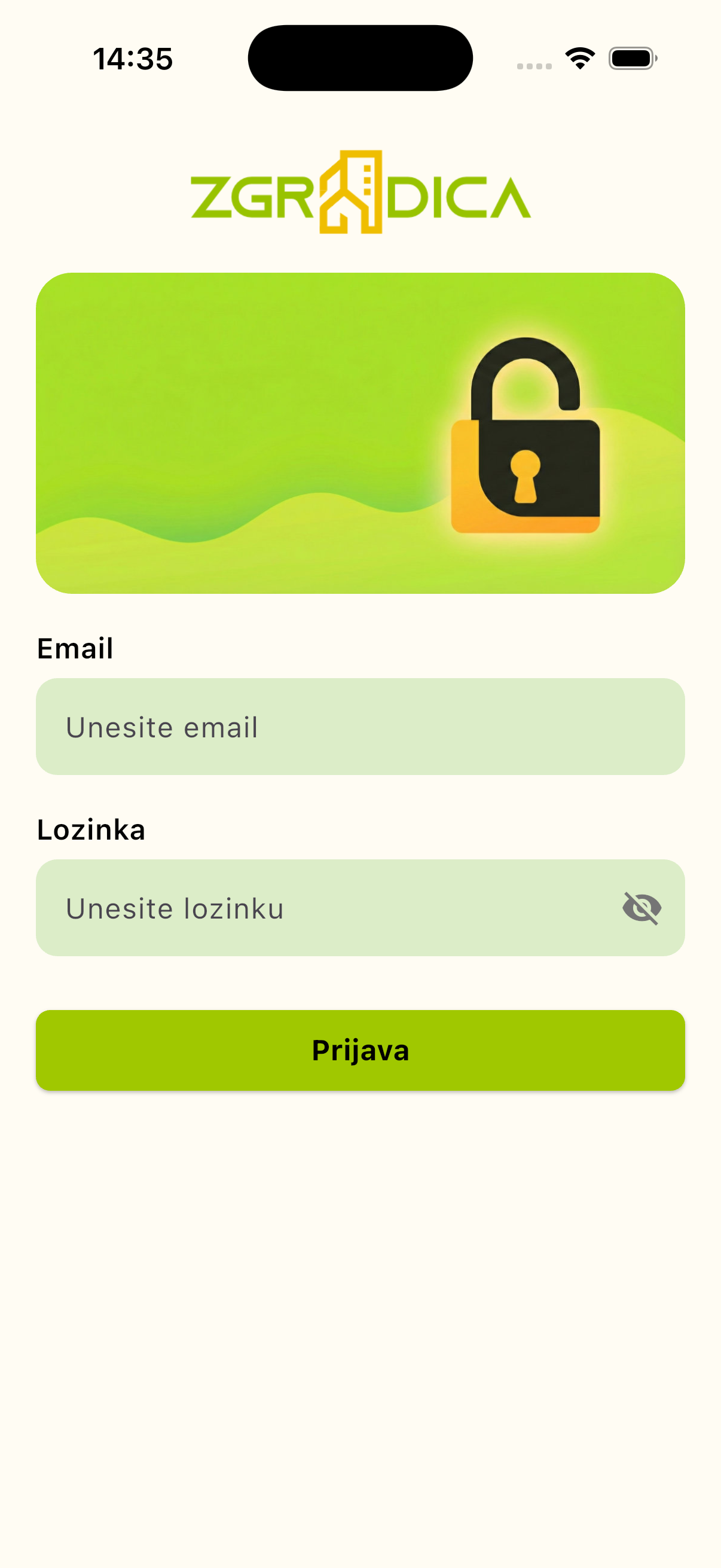 Ekran prijave